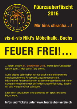 feuer frei!&hellip; - F&uuml;&uuml;rzauber Verein Sevelen