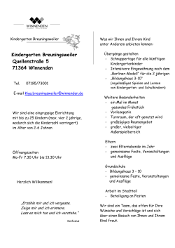 Kindergarten Breuningsweiler Quellenstraße 5 71364 Winnenden