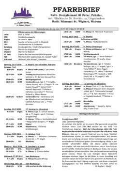 Gottesdienstordnung vom 23.07.2016 bis 31.07.2016 Erl&auml;uterung