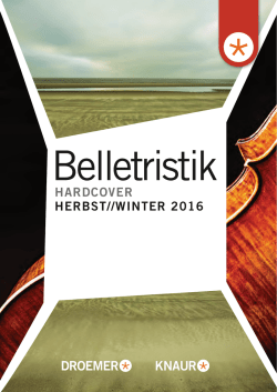 Hardcover Belletristik Herbst 2016