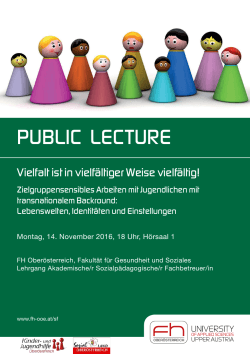 public lecture - FH Oberösterreich