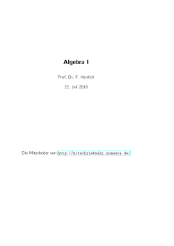 Algebra I - nomeata.de