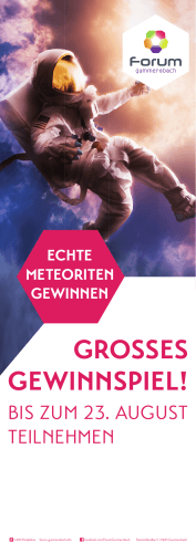 Gewinnspielflyer - Forum Gummersbach