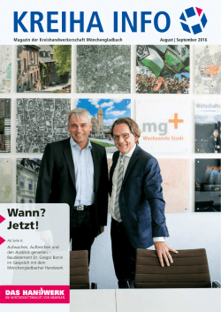 Wann? Jetzt! - Kreishandwerkerschaft Mönchengladbach