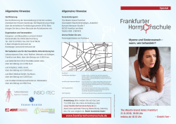 Myome und Kinderwunsch – wann, wie behandeln? Allgemeine