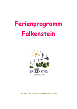Ferienprogramm - Markt Falkenstein