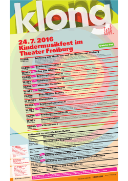 24. 7. 2016 Kindermusikfest im Theater Freiburg