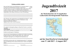 Jugendfreizeit Korfu 2017 Prospekt - Markus