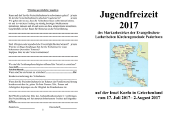 Jugendfreizeit Korfu 2017 Prospekt - Markus