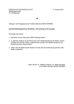Einrichtung sucht Leitung