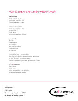 Wir Künstler der Ateliergemeinschaft