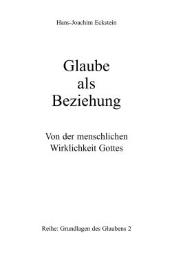 Glaube als Beziehung