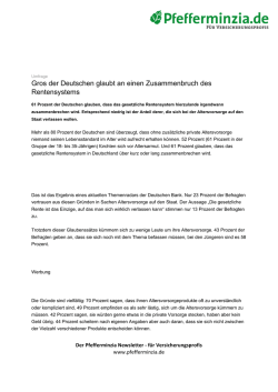 Gros der Deutschen glaubt an einen Zusammenbruch des