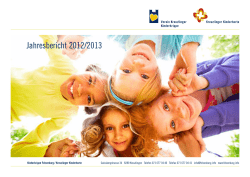 Jahresbericht 2012/2013 - Kinderkrippe Felsenburg