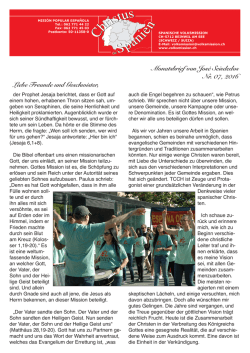 Juli 2016 - Spanische Volksmission