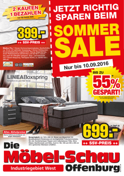 JETZT RICHTIG SPAREN BEIM - M&ouml;bel