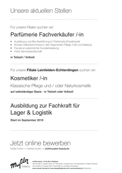 Jetzt online bewerben