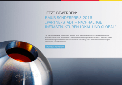 jetzt bewerben: bmub-sonderpreis 2016 „partnerstadt – nachhaltige