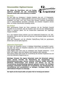 Highland Games Regeln - Dorffesten auf dem Obersimonsw&auml;lder