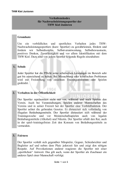 Verhaltenskodex - THW Kiel Junioren