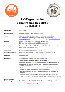 LK-Tagesturnier Schönramer Cup 2016
