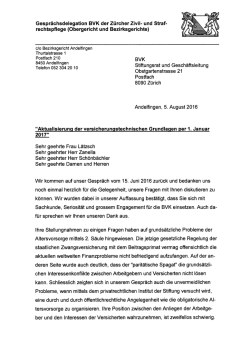 Schreiben vom 5.8.2016 - BVK