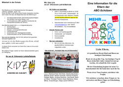 Eine Information f&uuml;r die Eltern der ABC