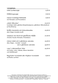 jetzt speisekarte entdecken