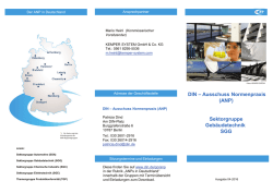 DIN &ndash; Ausschuss Normenpraxis (ANP) Sektorgruppe