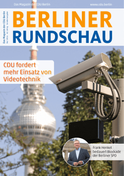 CDU fordert mehr Einsatz von Videotechnik