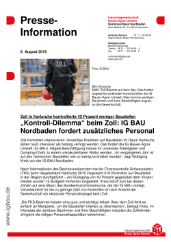 IG BAU fordert mehr Zoll-Kontrollen im Raum Karlsruhe