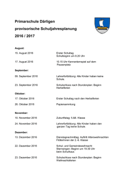 Jahresplanung