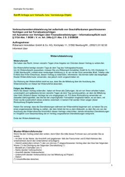 Widerrufsbelehrung - R&Uuml;BENACK Immobilien