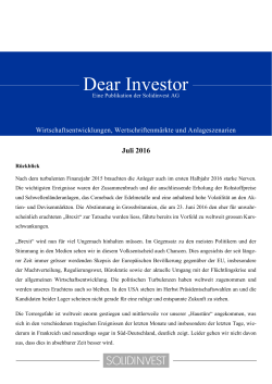 Dear Investor - Solidinvest AG