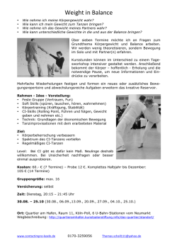 Weight in Balance - ContactImpro Köln-Bonn