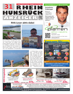 RHA-Leser aktiv dabei - Rhein-Hunsrück
