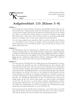 Aufgabenblatt 115 (Klasse 5–8) - Mathematik an der Universität