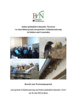 Bericht zum Werkstattgespräch "Energetische Gebäudesanierung