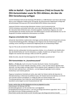 Hilfe im Notfall - Mitgliederversicherung
