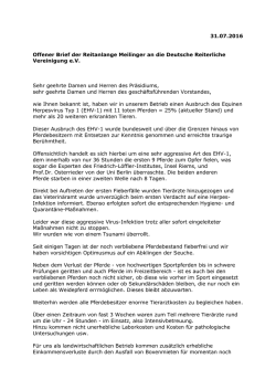31.07.2016 Offener Brief der Reitanlange Meilinger an die Deutsche