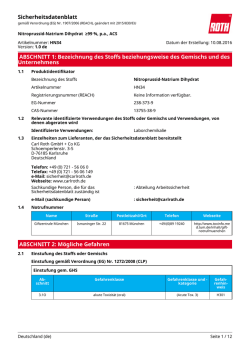 Sicherheitsdatenblatt