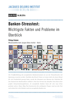 Banken-Stresstest - Jacques Delors Institut
