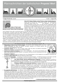 Pfarrbrief 24.07.2016 - Propstei St. Walburga Werl