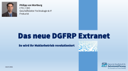Das neue DGFRP Extranet - Deutsche Gesellschaft für