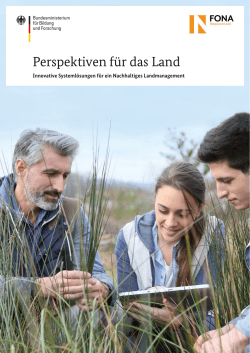 Abschlussbroschüre - Nachhaltiges Landmanagement