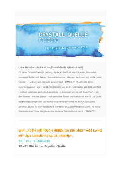 Newsletter 7.2016 - Crystall