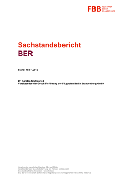 Sachstandsbericht BER