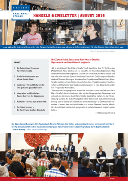 handels-newsletter | august 2016 - Aktion! Karl-Marx