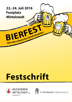 Festschrift BIERFEST - Musikverein Mittelstadt