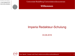 Imperia Redakteur-Schulung - Urz